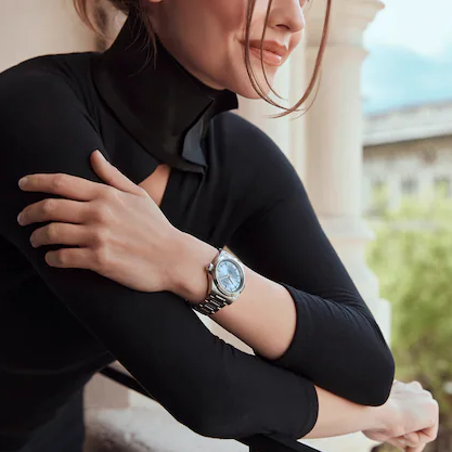Longines Conquest 34mm Watch with Sunray Blue Dial
