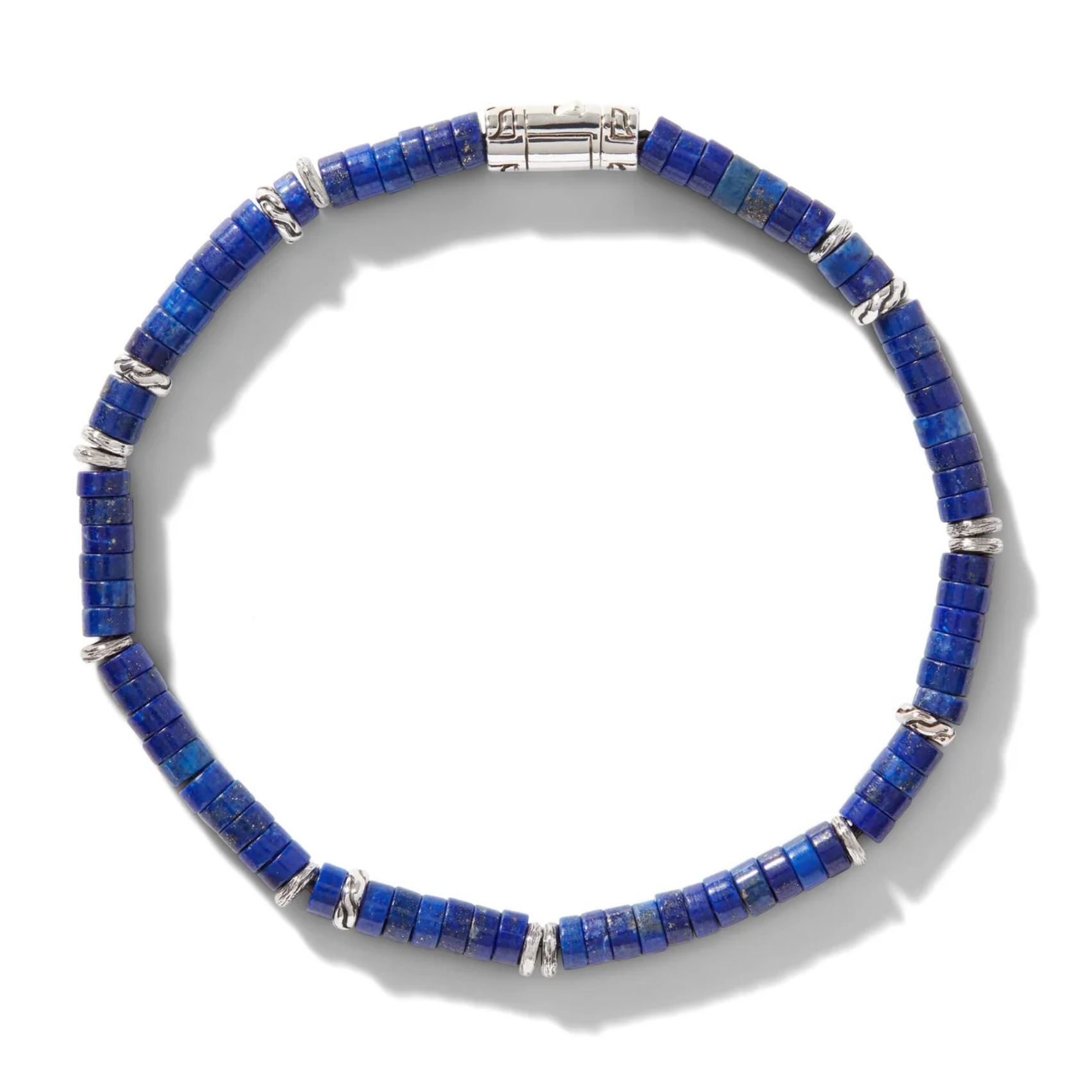 Sterling Silver & Lapis Lazuli Heishi 4mm Beaded Bracelet by John Hardy