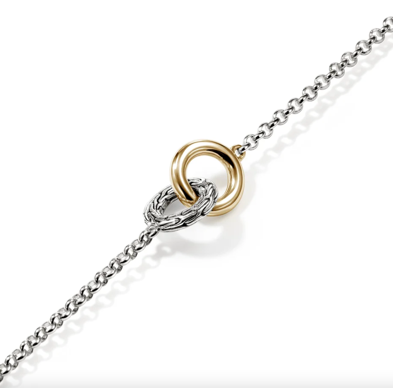 Sterling Silver & 14K Yellow Gold Essentials Interlocking Bracelet by John Hardy