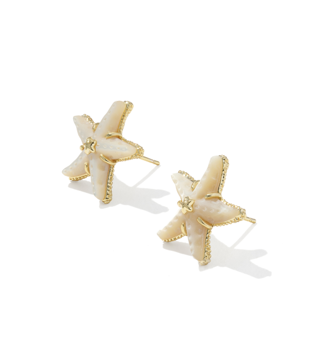 Gold Plated Parker Starfish Studs in Natural Mother of Pearl by Kendra Scott Secondary image