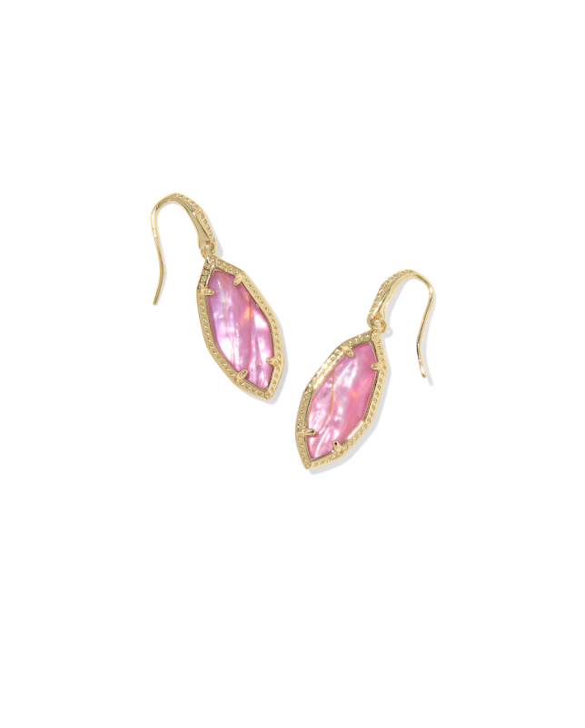 Gold Plated Ophelia Drop Earrings in Iridescent Abalone by Kendra Scott Main image