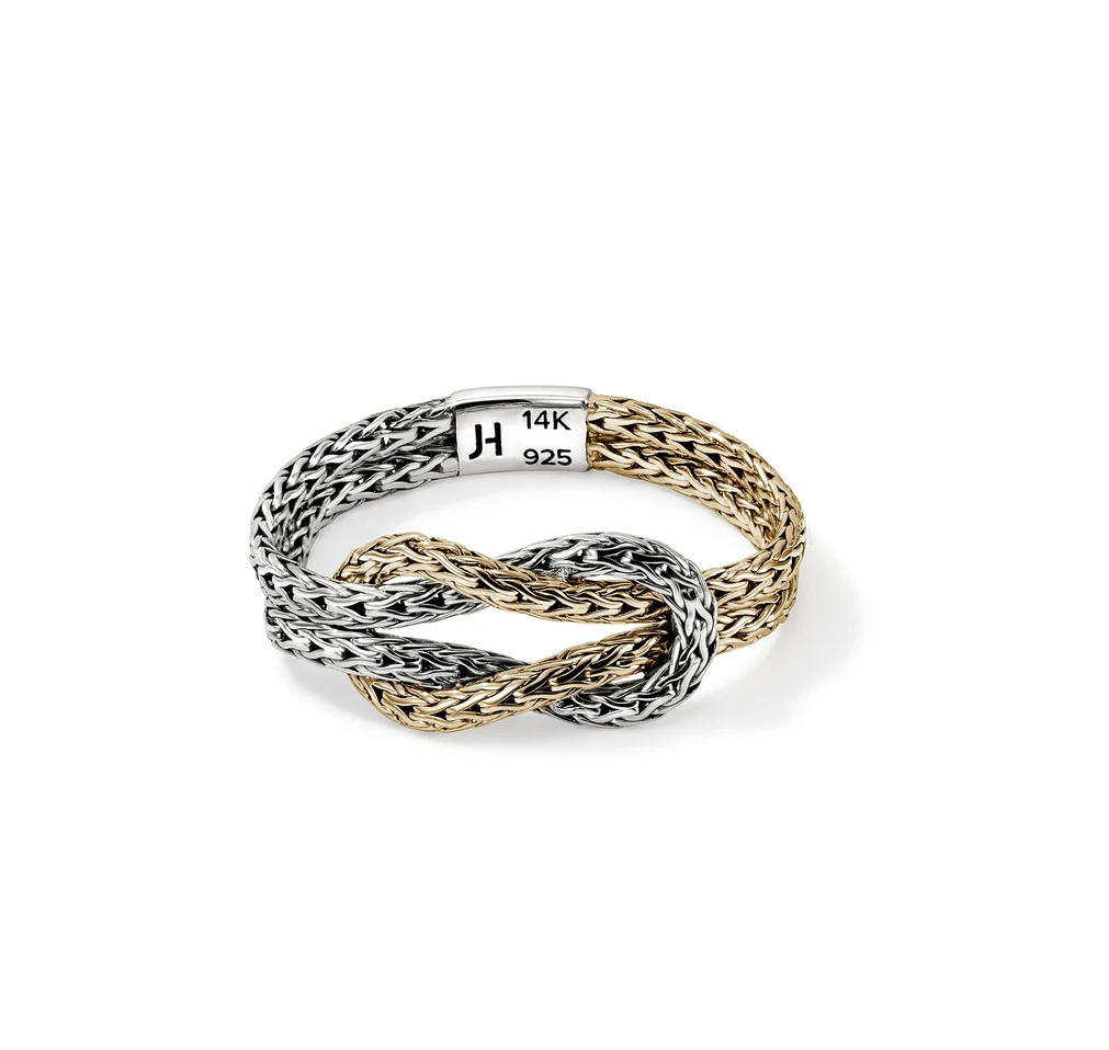 Sterling Silver & 14K Yellow Gold Love Knot Ring by John Hardy