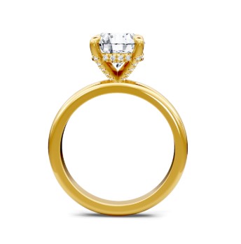 14K YG Round Diamond Basket Solitaire by Imagine Bridal