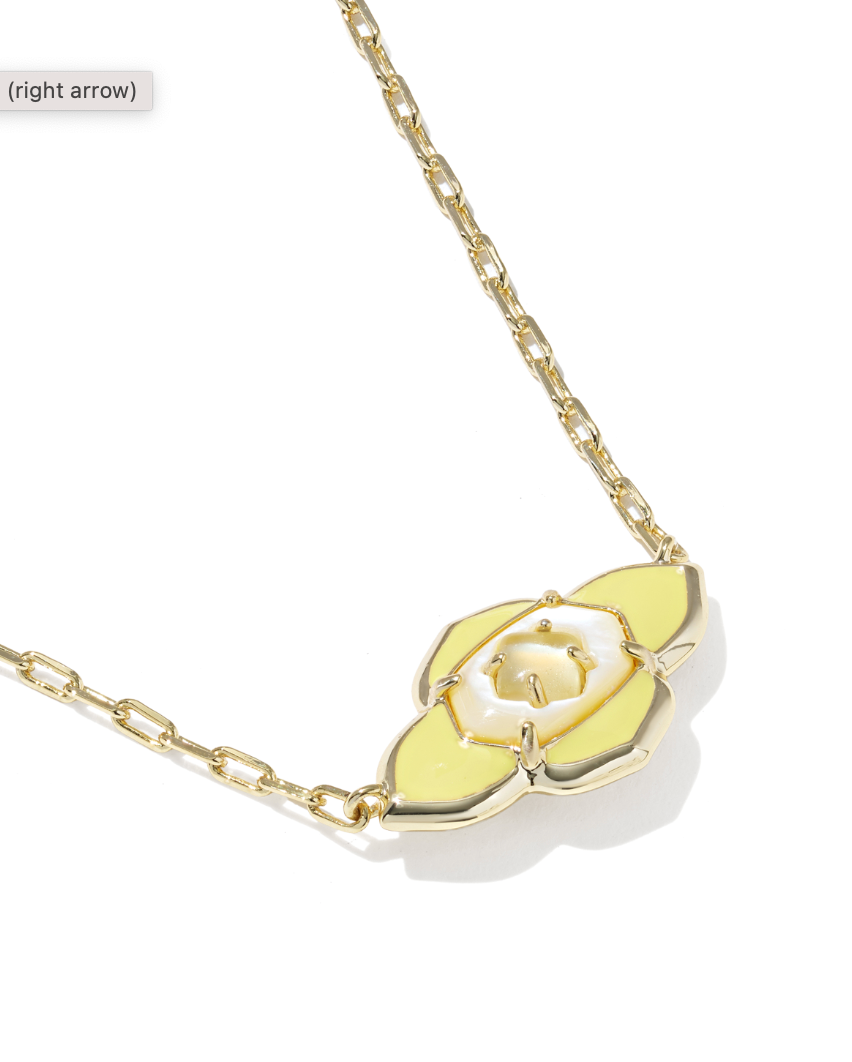 Gold Plated Abbie Medallion Pendant in Yellow Mix by Kendra Scott Secondary image
