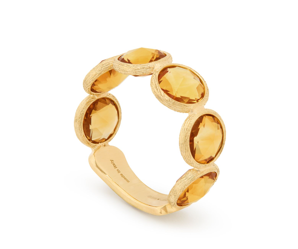 18K Yellow Gold Jaipur Bezel Set Citrine Band by Marco Bicego Main image