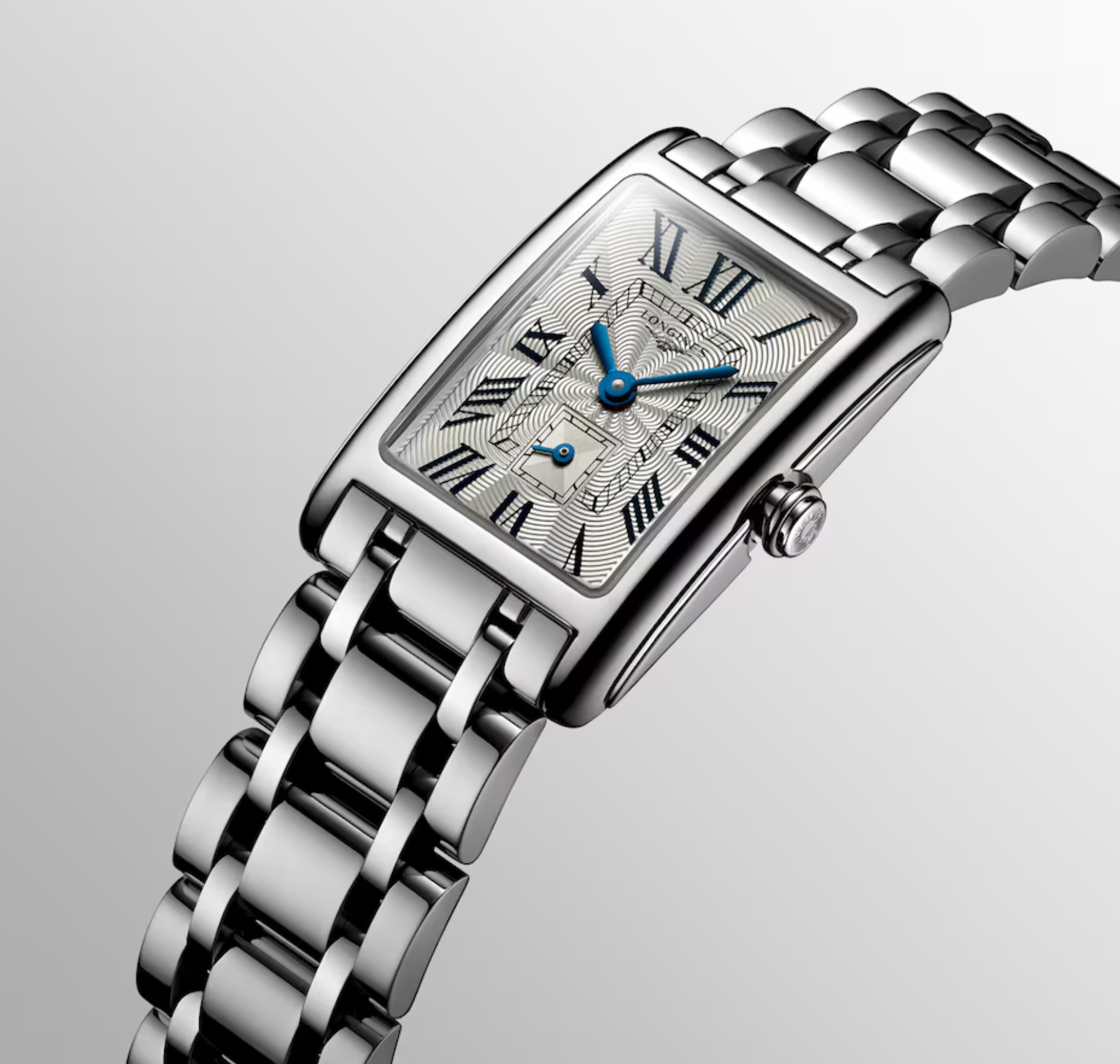 Longines DolceVita 20mm Rectangular Silver Flinqué Ladies Watch