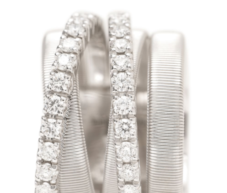 18K WG Masai 5-Strand Ring with Diamonds by Marco Bicego Secondary image