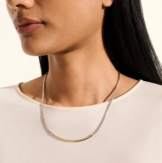 Sterling Silver & 14K Yellow Gold Essentials Bar Necklace by John Hardy Secondary image