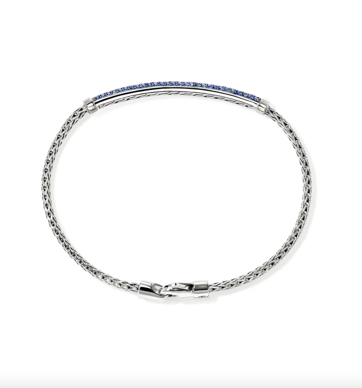 Sterling Silver Essential Pave Blue Sapphire Bar Bracelet by John Hardy Secondary image