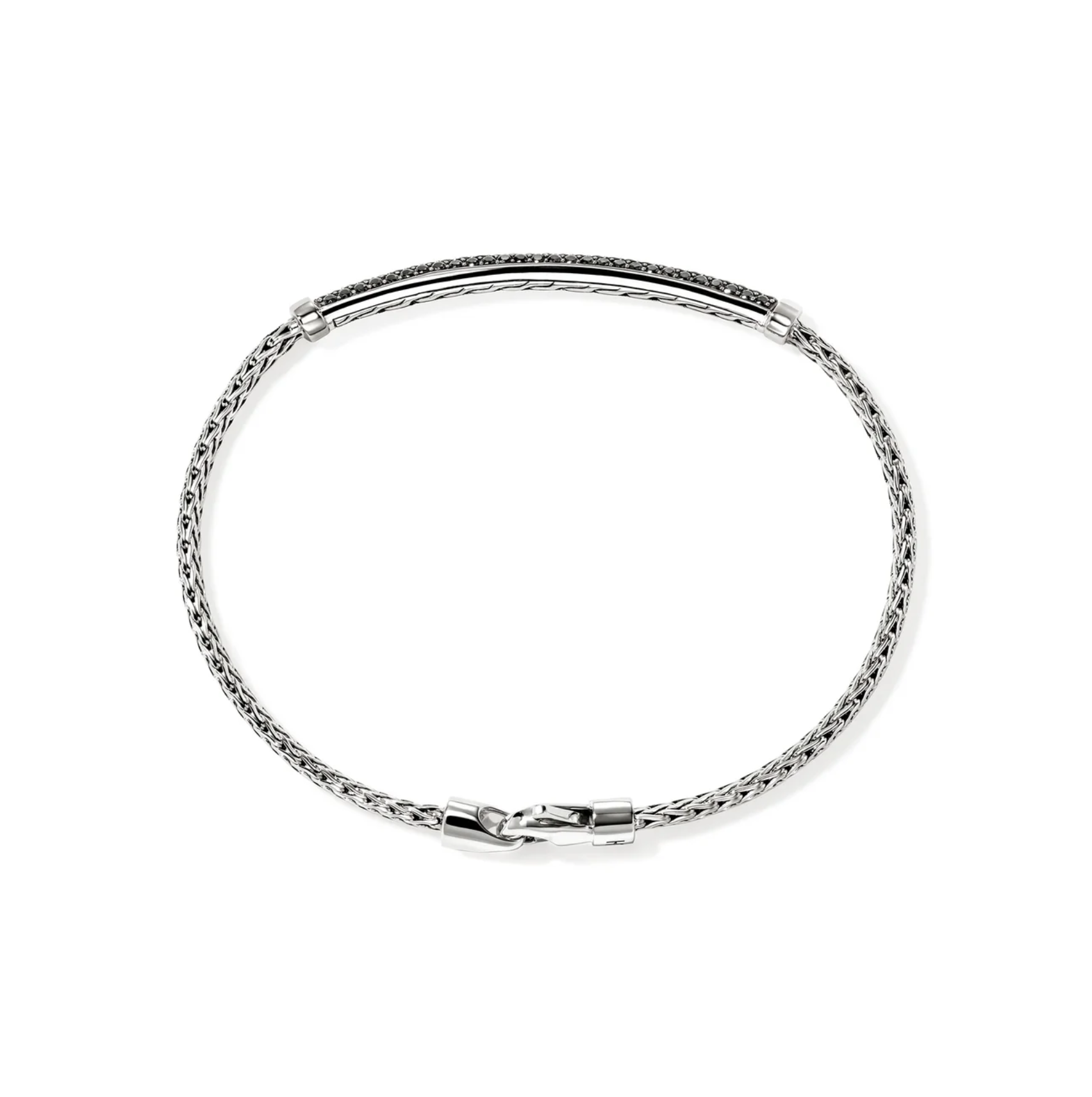 Sterling Silver & Black Sapphire Essentials Bar Bracelet by John Hardy Secondary image