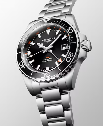 Longines HydroConquest GMT 41mm Watch with Black Dial