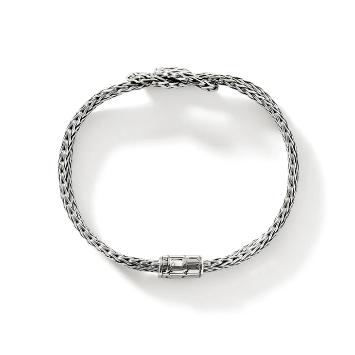 Sterling Silver Love Knot 7mm Slim Double Row Bracelet by John Hardy