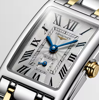 Longines DolceVita Rectangular Watch with Silver Flinqué Dial & 18K Gold Crown Secondary image