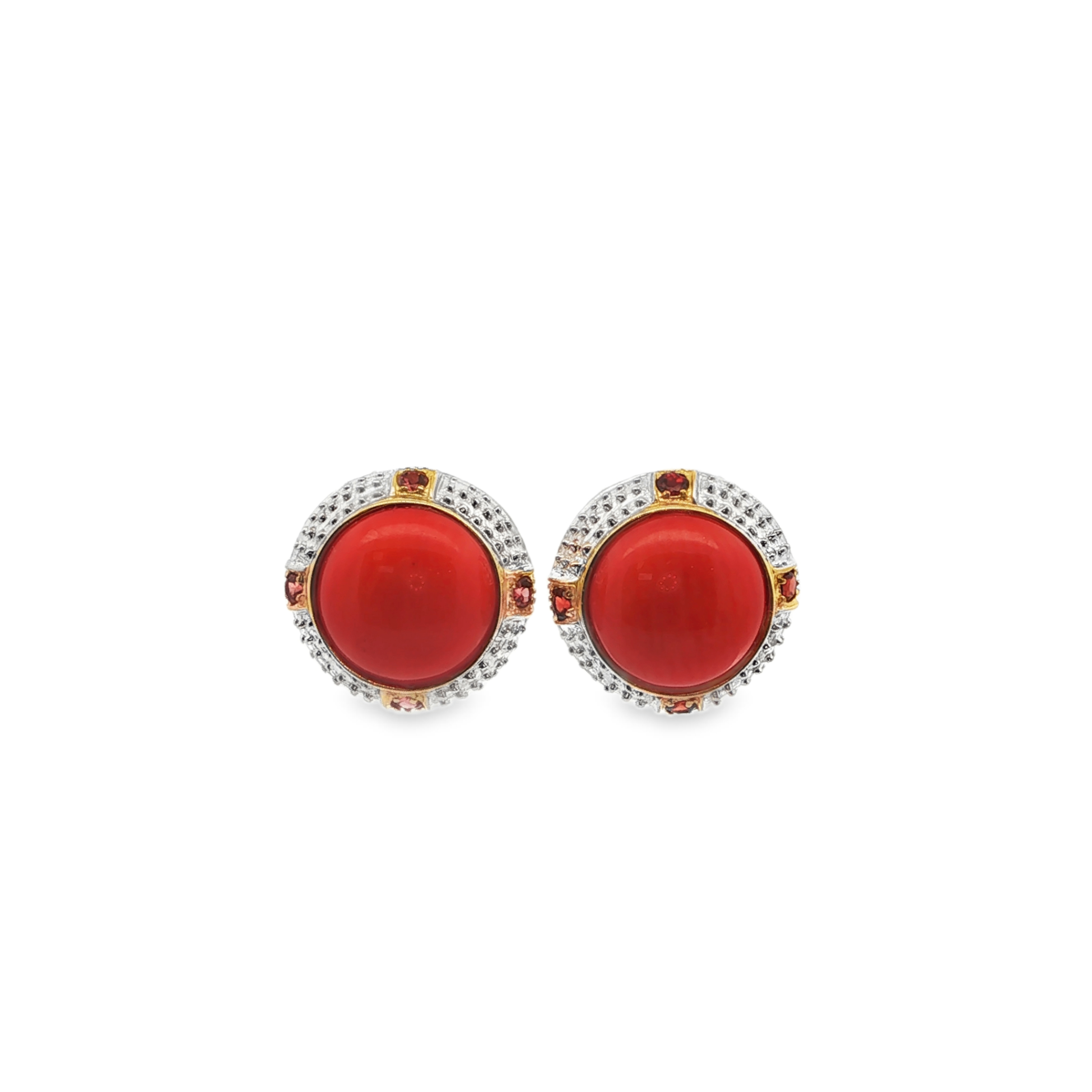 14K YG Coral Studs  *Estate Item Sold as is, Final Sale* Main image