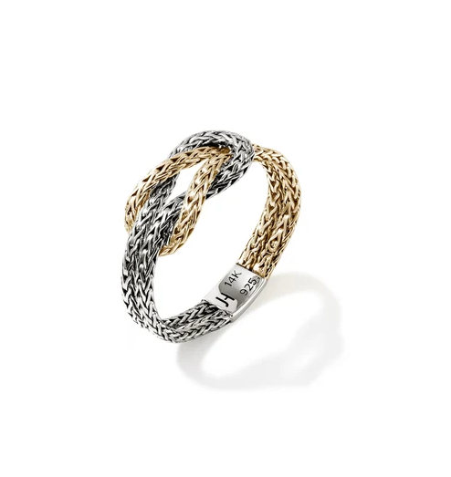 Sterling Silver & 14K Yellow Gold Love Knot Ring by John Hardy Main image