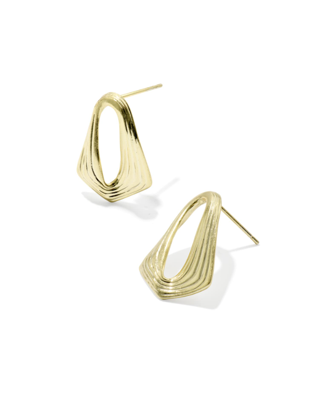 Gold Plated Kira Statement Earrings by Kendra Scott
