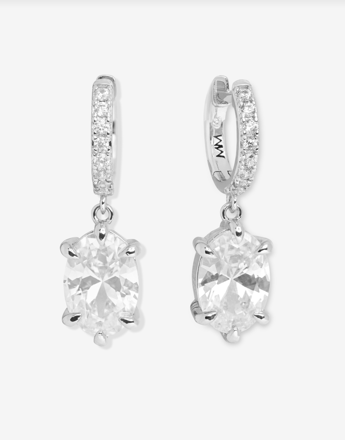 Silver Plate She's on Point CZ Earrings by Melinda Maria