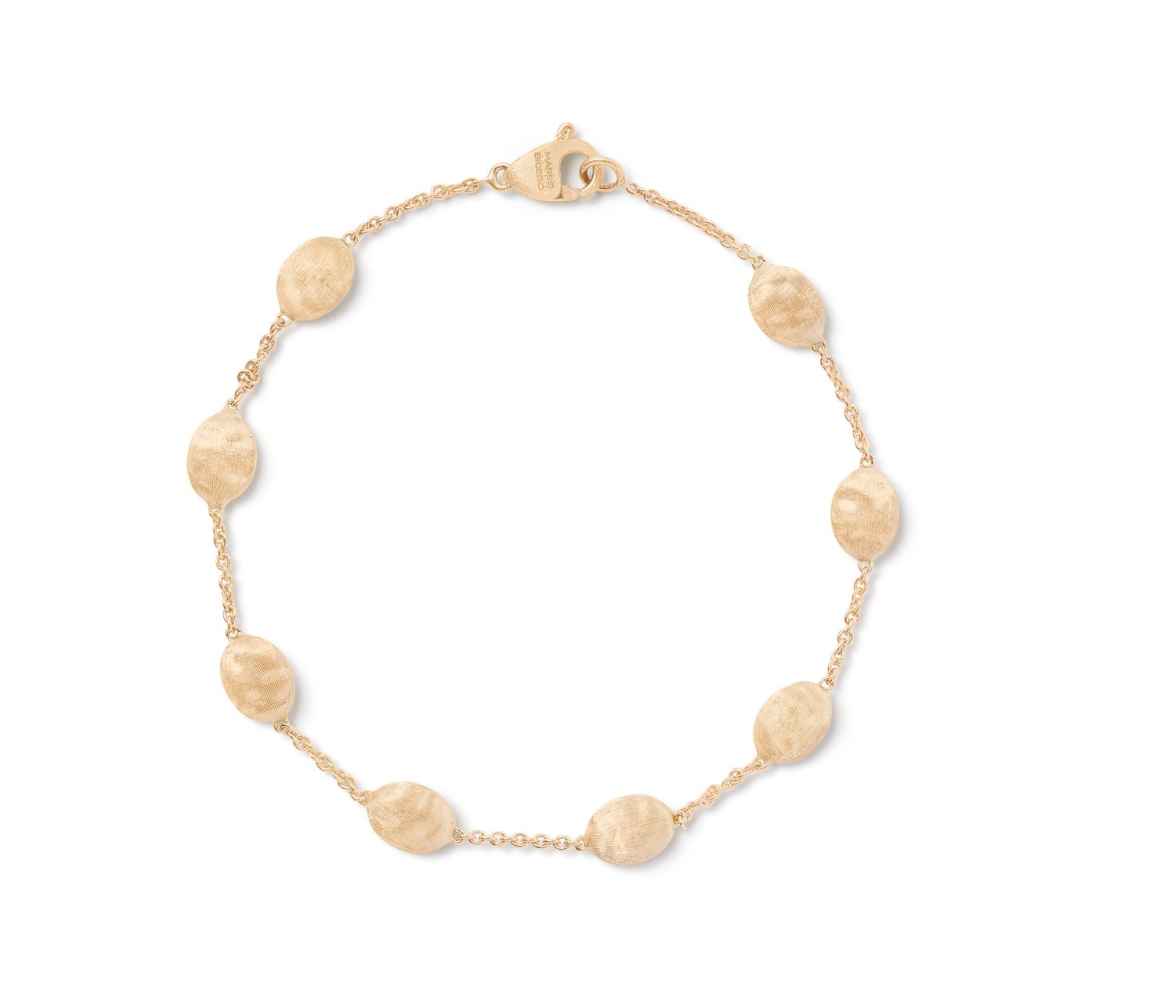 18K YG Siviglia Medium Bean Bracelet by Marco Bicego