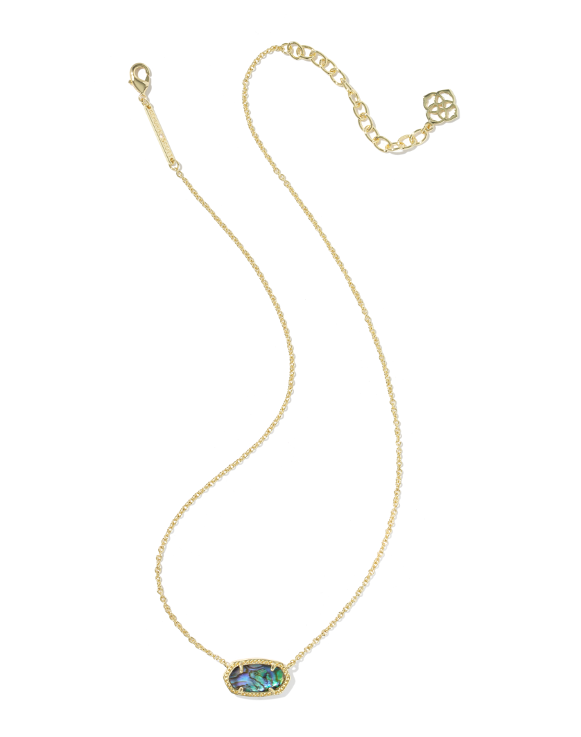 Gold Plated Elisa Necklace in Abalone Shell by Kendra Scott