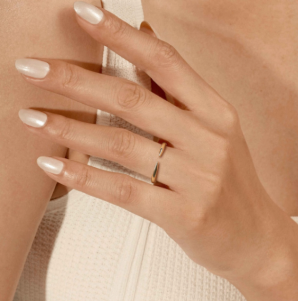 14K Yellow Gold Thin Open Polished Band by Gabriel NY