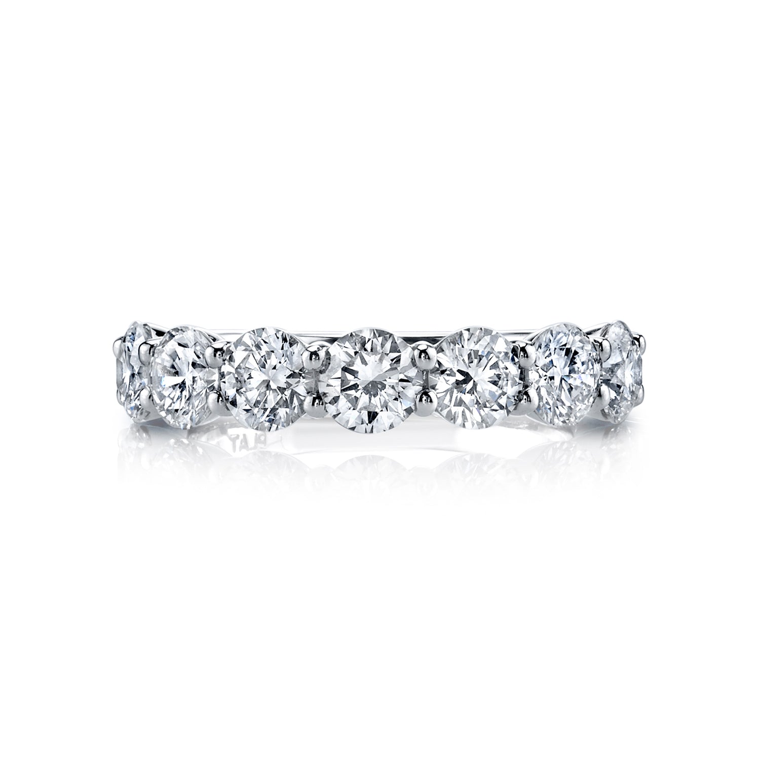 18K WG 7-Stone Round Diamond Band by Joshua J Main image