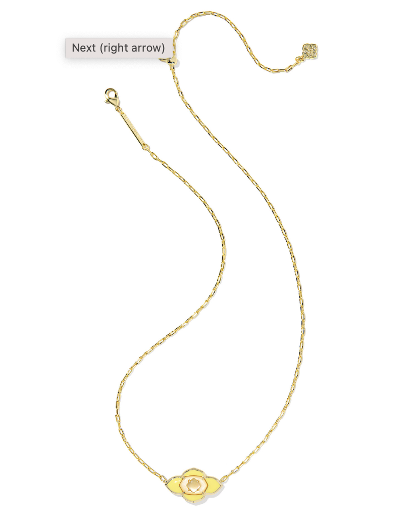 Gold Plated Abbie Medallion Pendant in Yellow Mix by Kendra Scott Main image