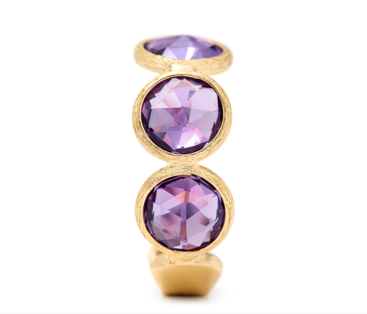 18K Yellow Gold Jaipur Bezel Set Amethyst Band by Marco Bicego