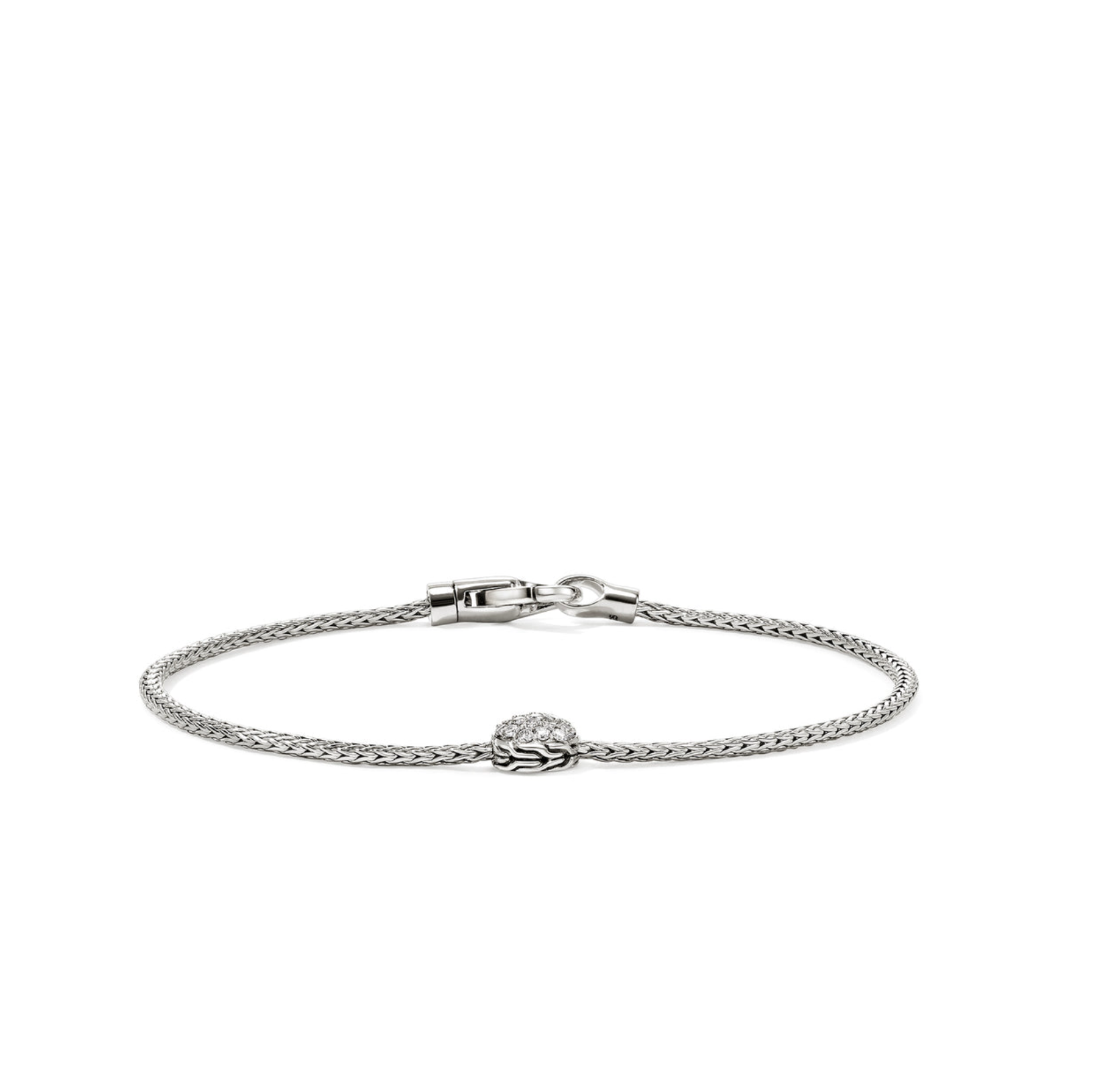 Sterling Silver & Diamond Pave Station Essentials Bracelet by John Hardy