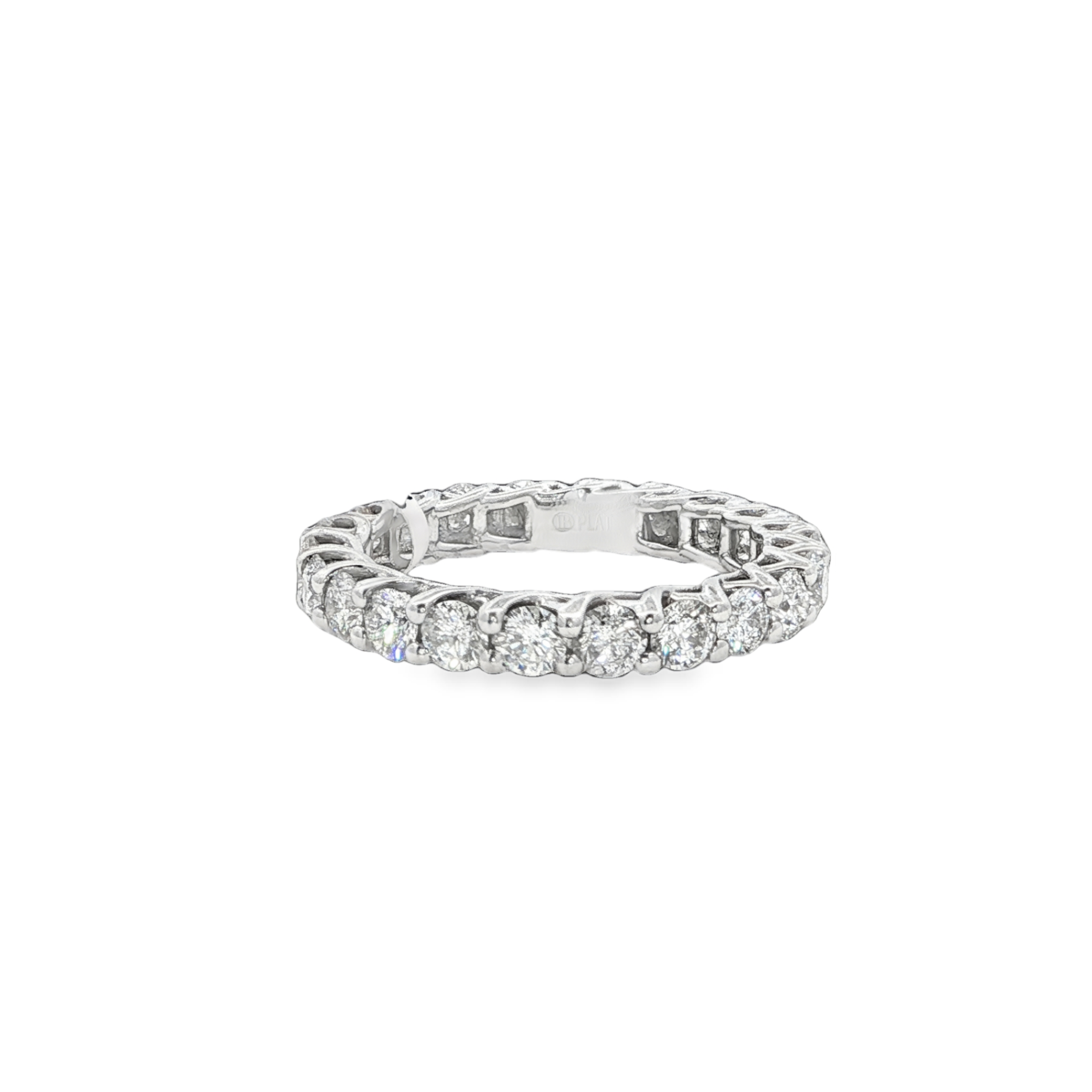 Plat Rd 2cttw  Dia Shared Prong Eternity Band 22 Dia=2cttw Main image