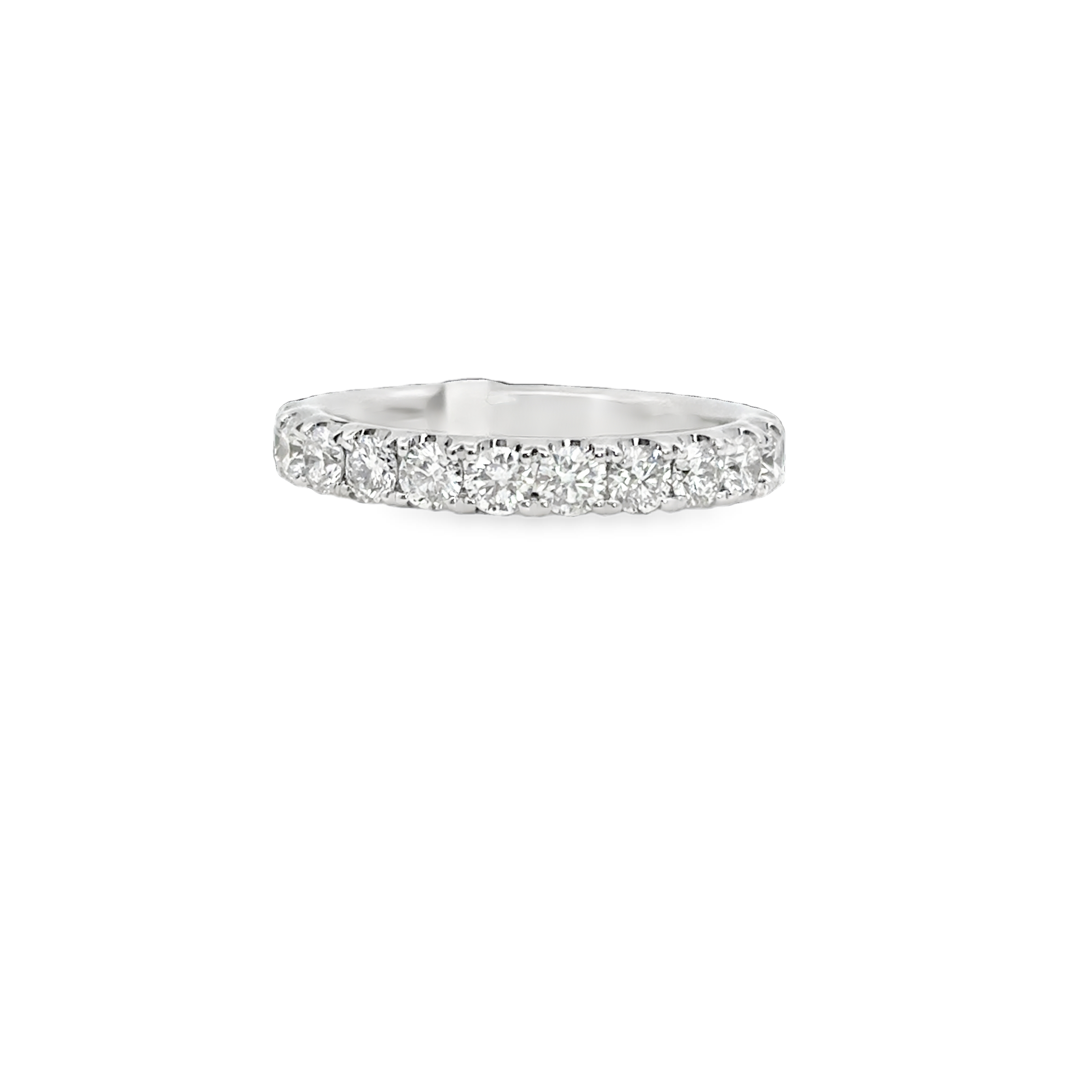 14K WG 1cttw Diamond Line Wedding Band by Diamonds Forever