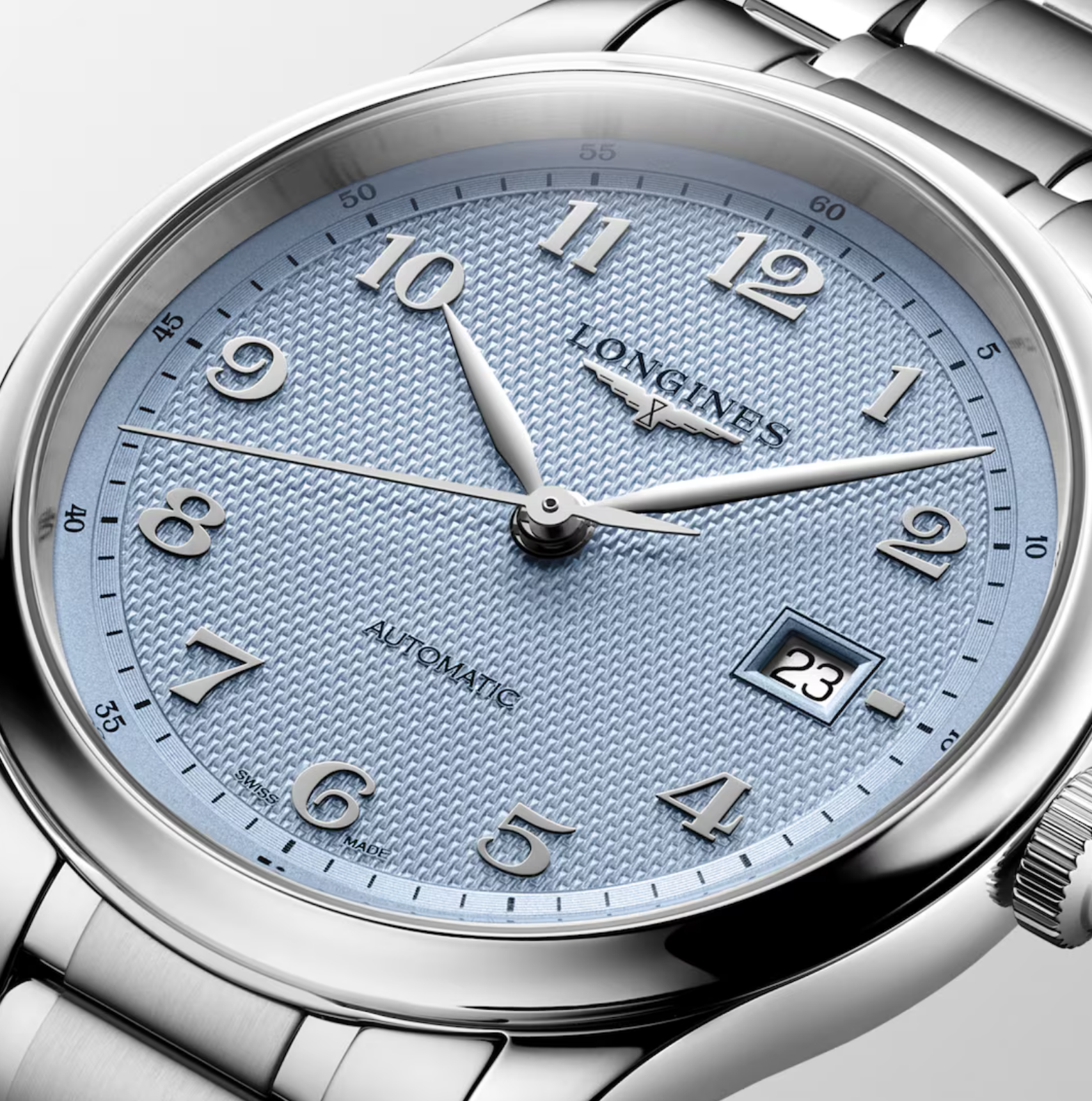 Longines Master 41mm Watch with Light Blue Barleycorn Dial Secondary image