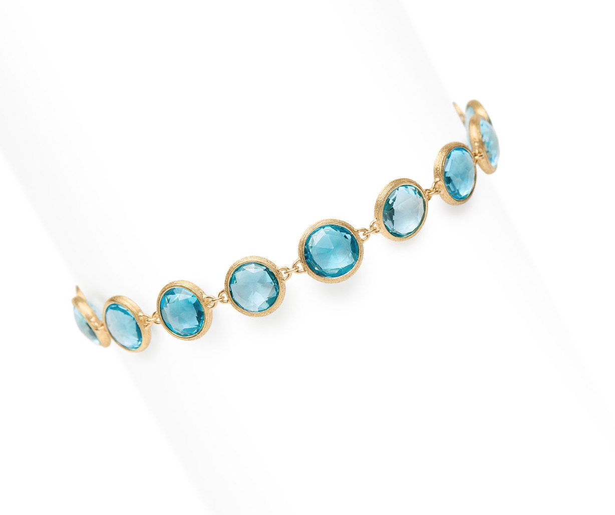 18K Yellow Gold Jaipur Bezel Set Blue Topaz Bracelet by Marco Bicego Secondary image