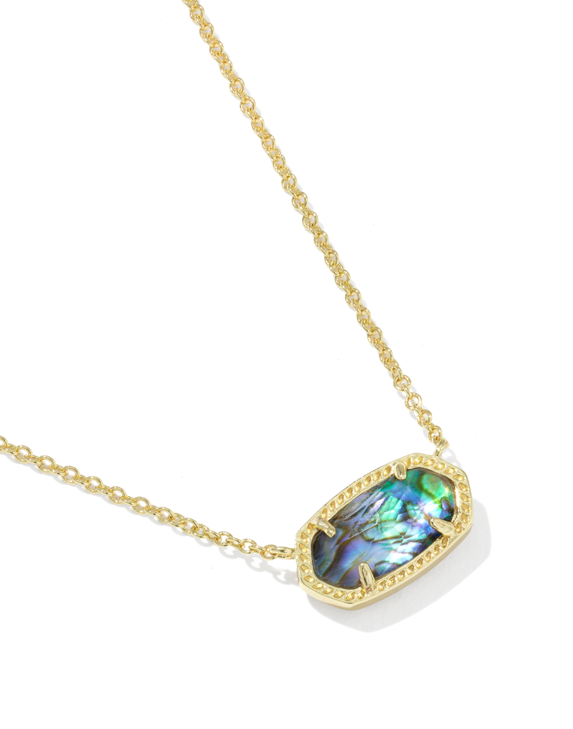 Gold Plated Elisa Necklace in Abalone Shell by Kendra Scott