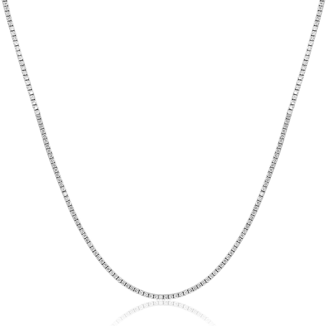 14K White Gold 5cttw Diamond Tennis Necklace Main image