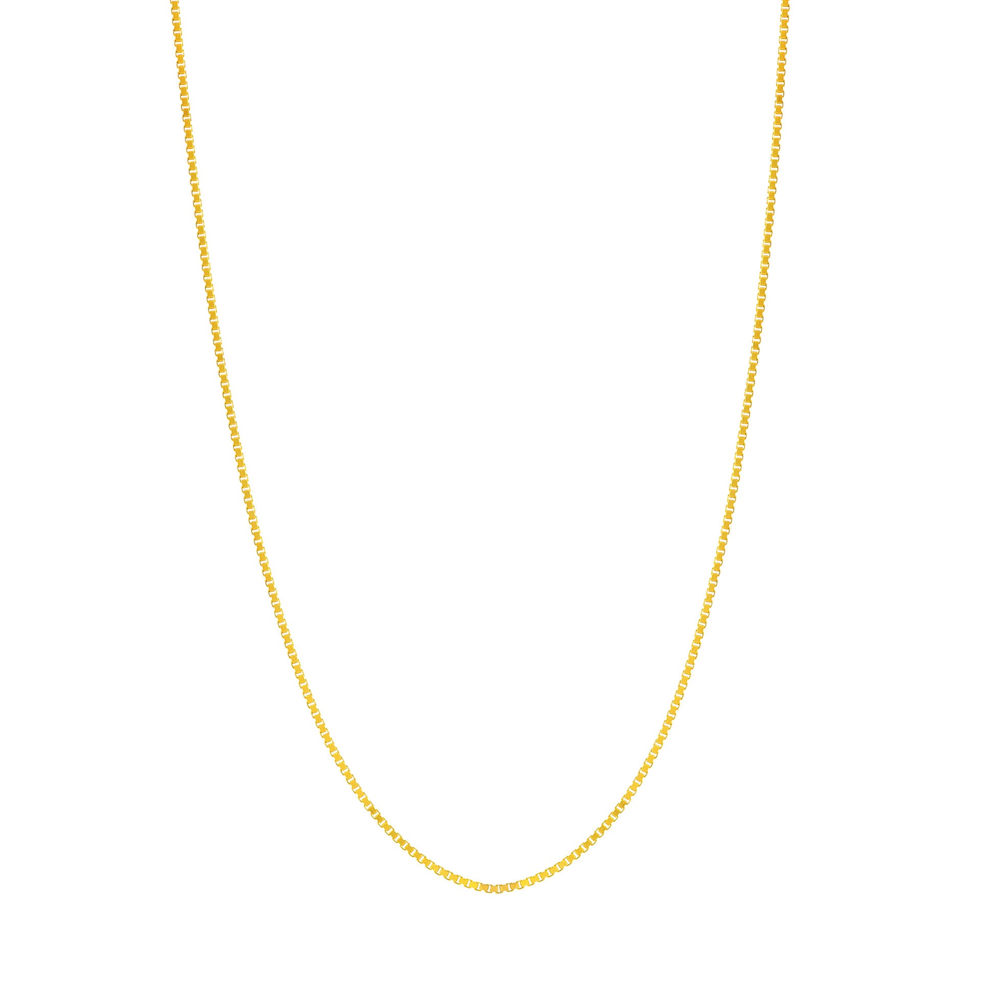 14K YG .73mm Box Chain, 16"