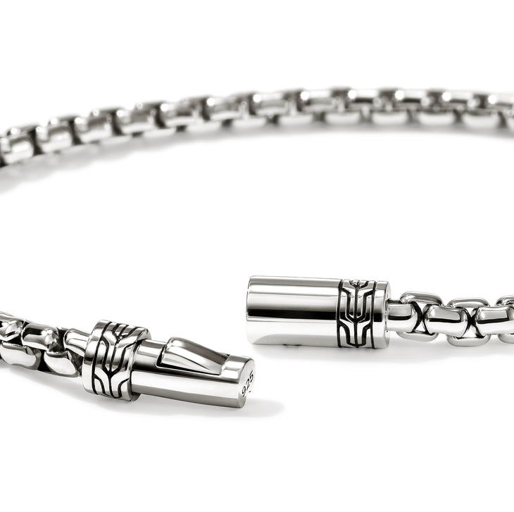 Sterling Silver 3.7mm Box Chain Bracelet by John Hardy, Large