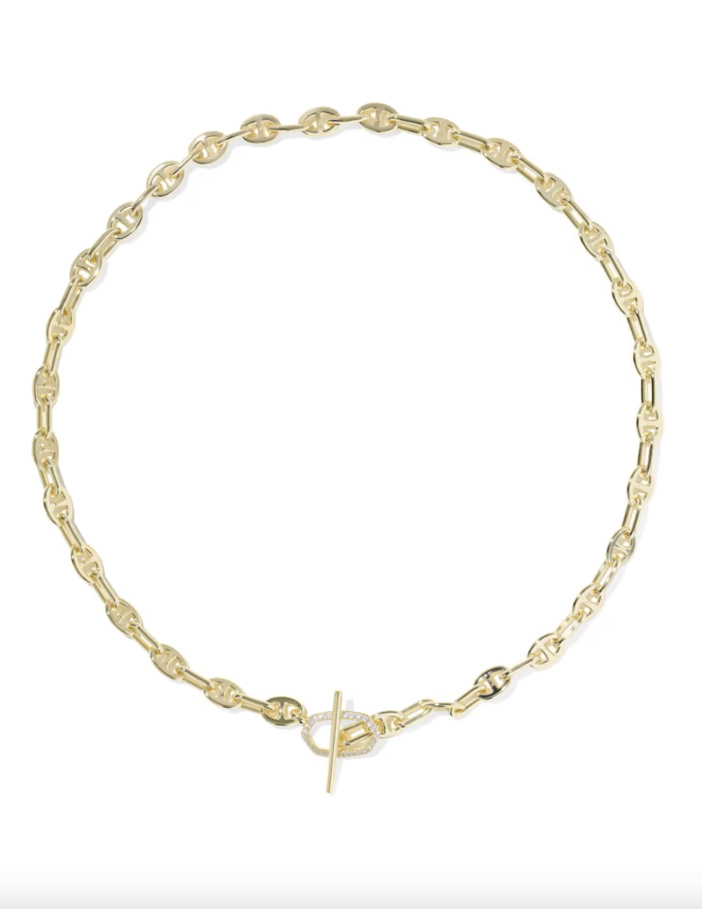 Gold Plated Elisa Toggle Necklace in White CZ by Kendra Scott Secondary image