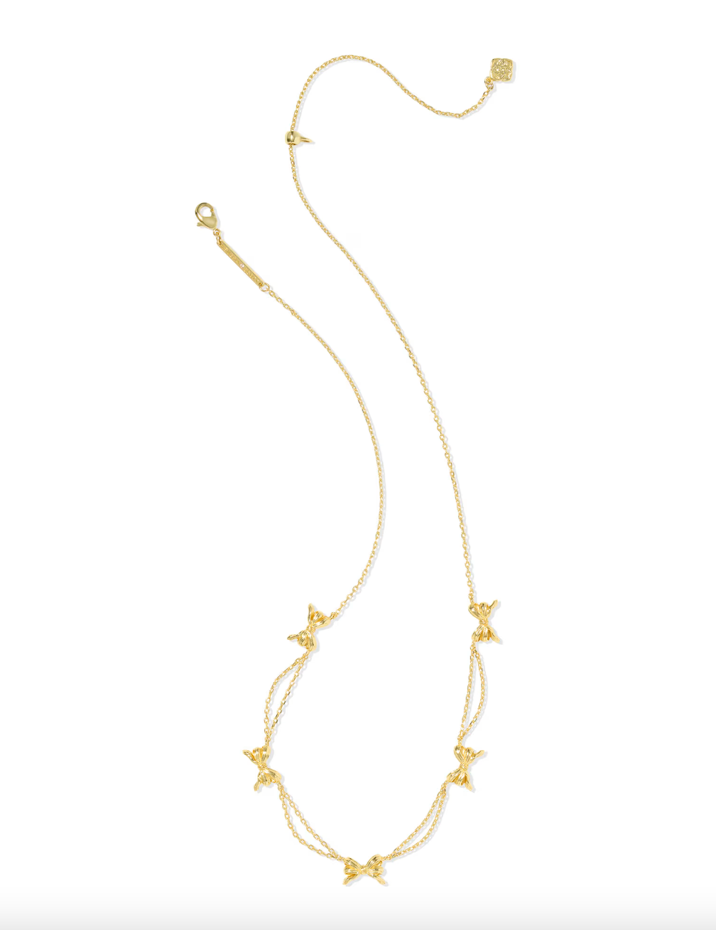 Gold Plated Bow Strand Necklace by Kendra Scott
