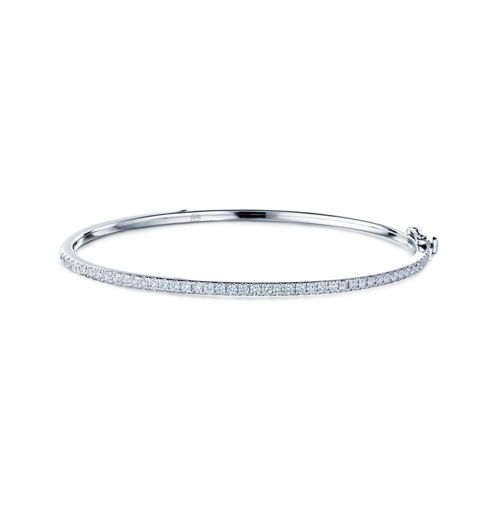 18K White Gold Diamond Stackable Slim Bangle by KWIAT Main image