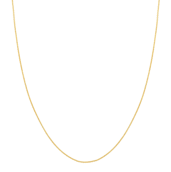 18" 10K Yg 1.05mm D/C Open Cable Chain w/ Lobster Clasp