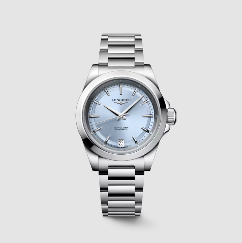 Longines Conquest 34mm Watch with Sunray Blue Dial
