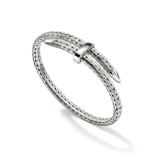Sterling Silver Spear Flex 5.5mm Bangle by John Hardy