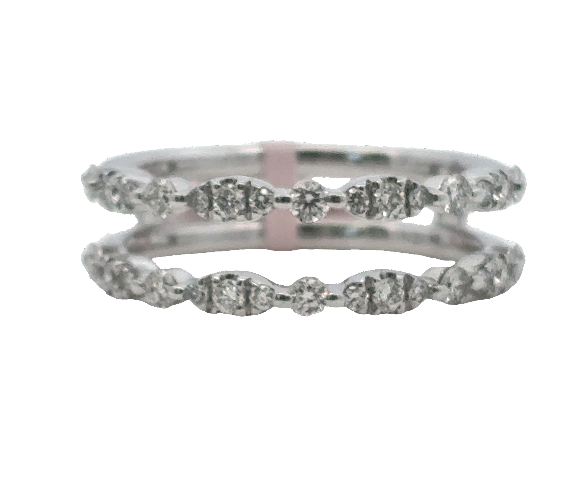 14K WG 1/2cttw Round Diamond Insert Jacket Main image