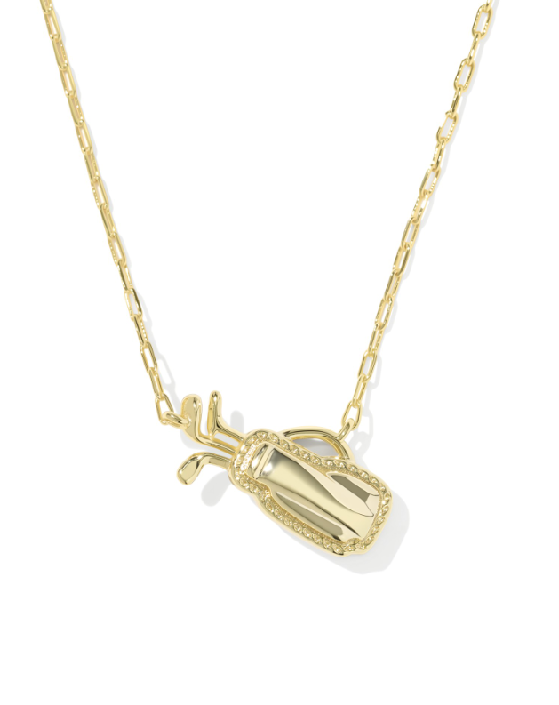 Gold Plated Golf Short Pendant in Ivory Mother Of Pearl by Kendra Scott Secondary image