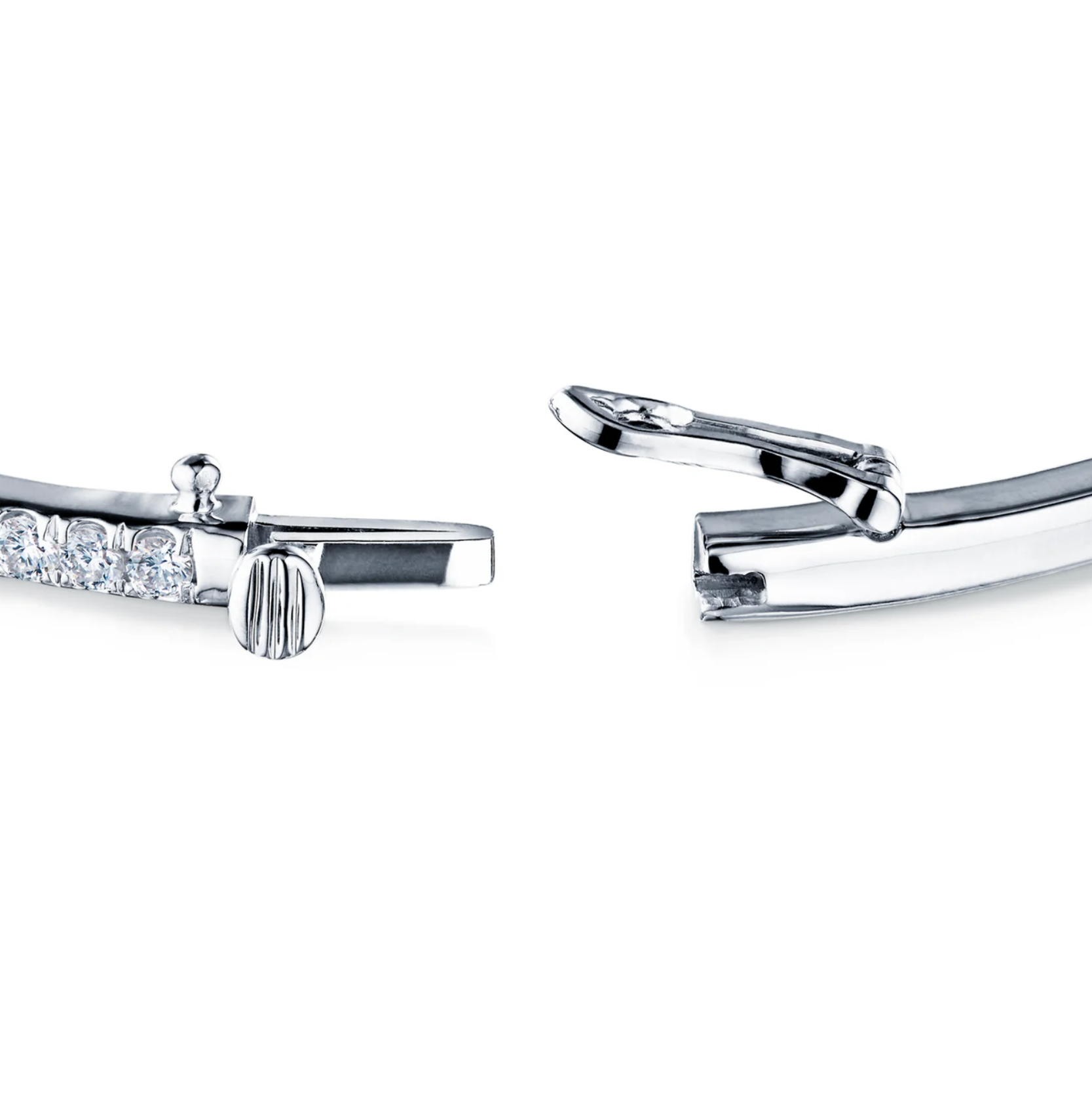 18K White Gold Diamond Stackable Slim Bangle by KWIAT Secondary image