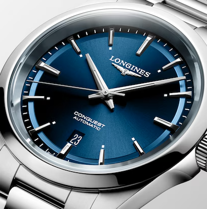 Longines Conquest 41mm Watch with Sunray Blue Dial