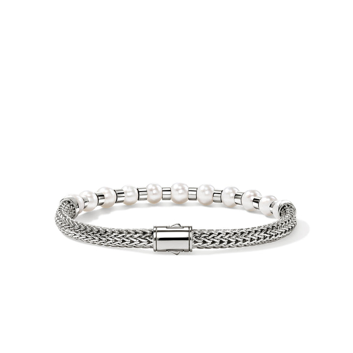 Sterling Silver & Freshwater Pearl 5mm Essentials Bracelet by John Hardy