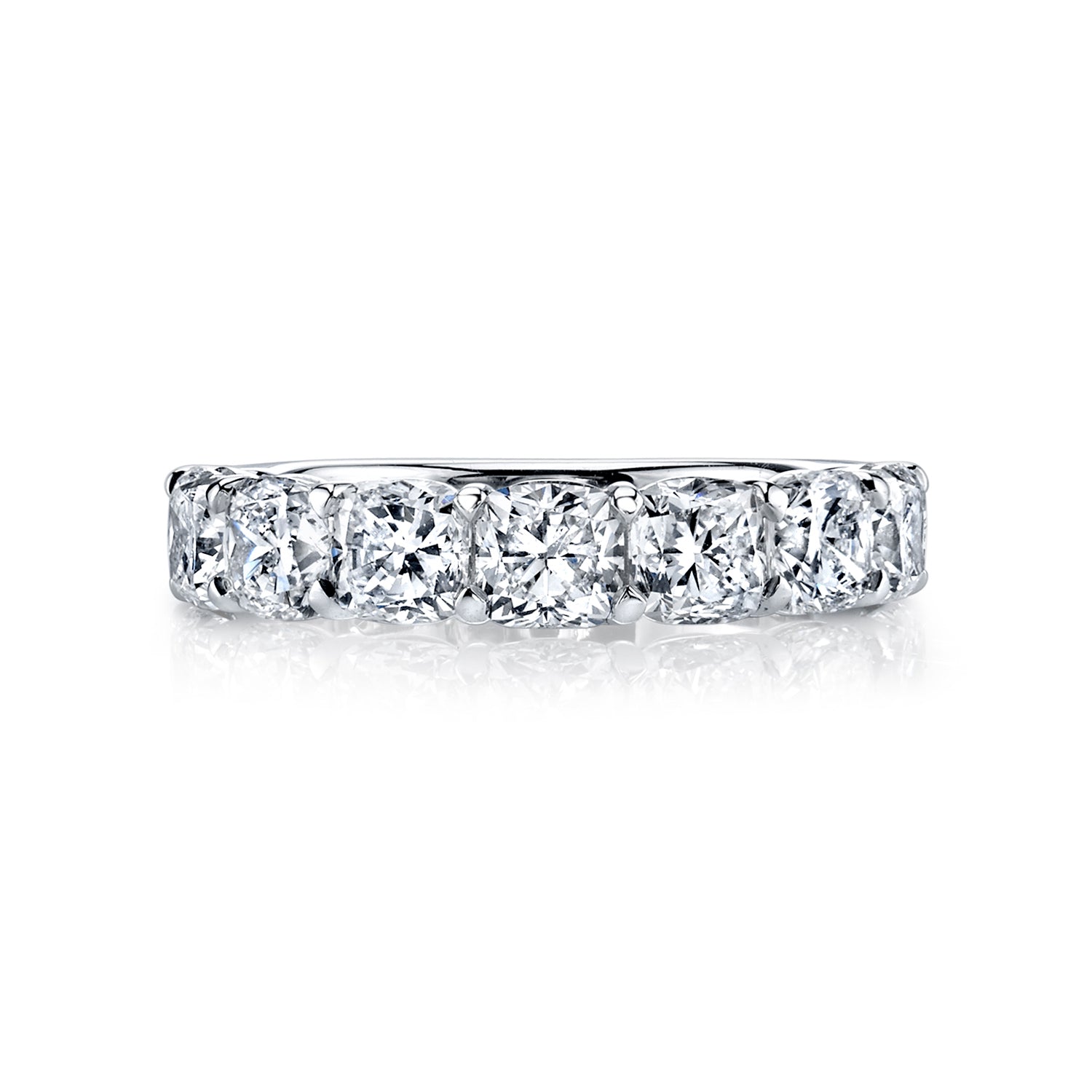 18K WG 7-Stone Cushion Cut Diamond Band by Joshua J Main image