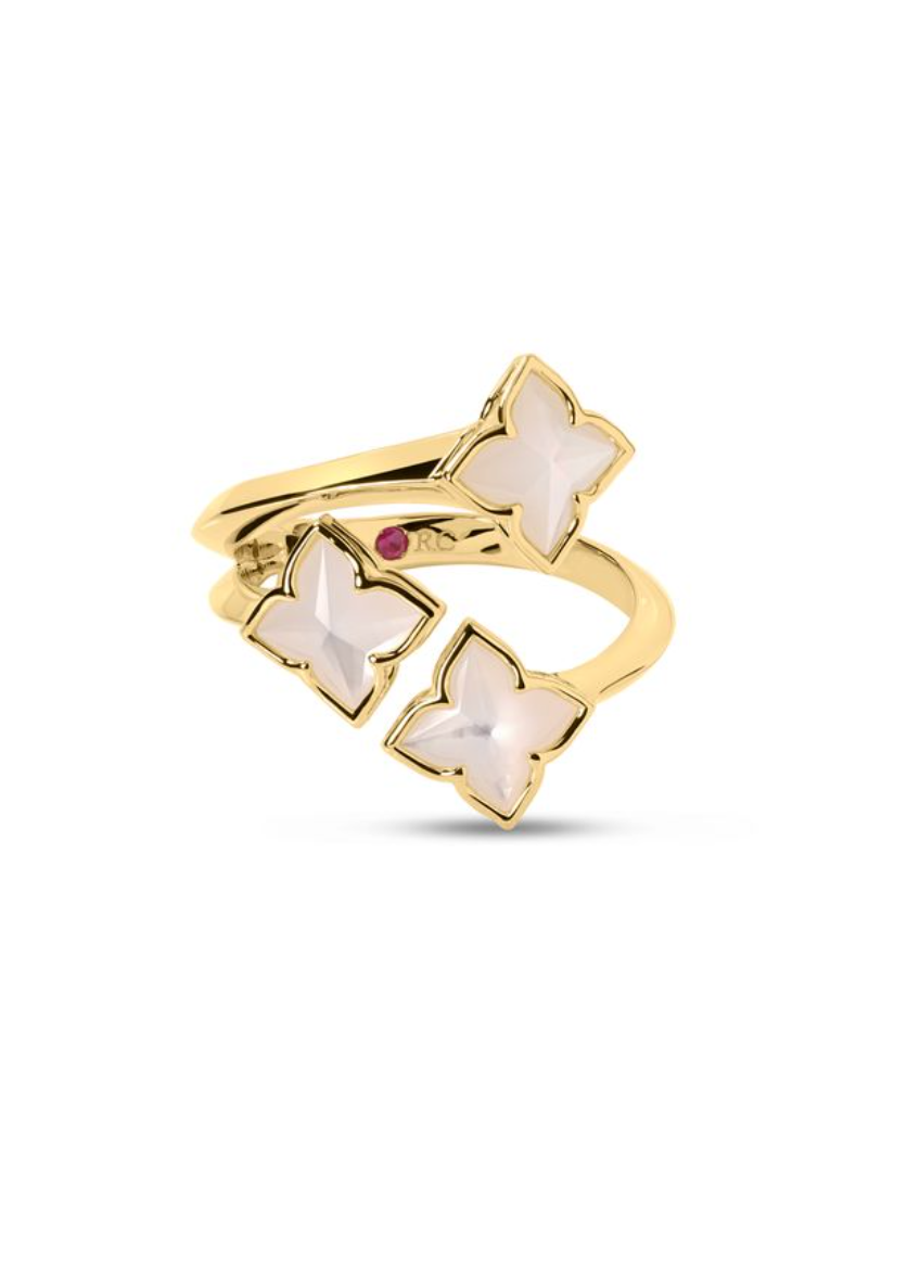 18K Yellow Gold Mother of Pearl Venetian Princess Ring by Roberto Coin