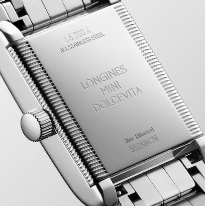 Longines Mini DolceVita Rectangular Watch with Opaline Ivory Dial